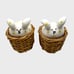 Vintage 1958 Holt Howard Bunnies in Baskets Shakers