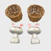 Vintage 1958 Holt Howard Bunnies in Baskets Shakers