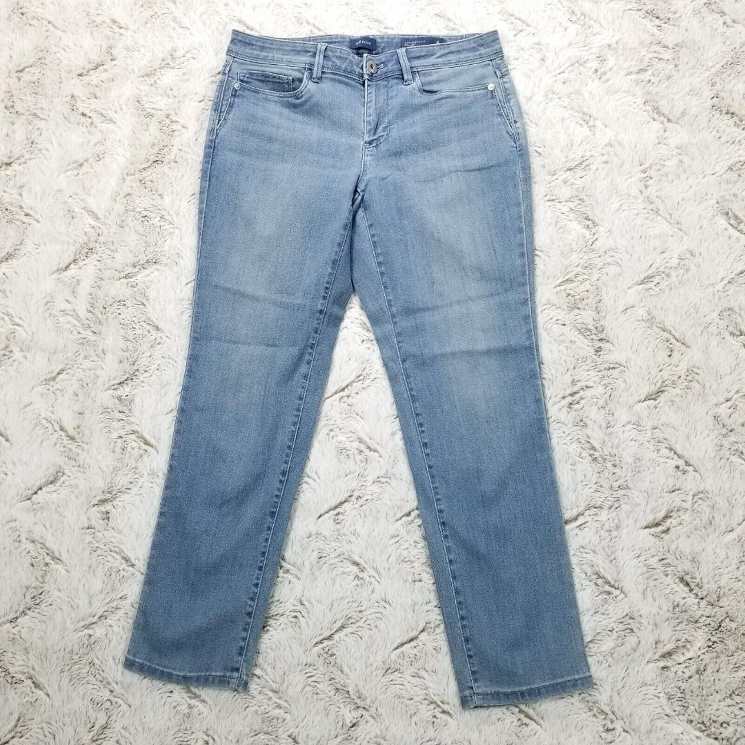J Jill Denim Jeans Womens 6p Blue Authentics Fit Slim Ankle Light Wash Denim