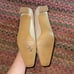 VTG STUART WEITZMAN TAUPE SQUARE TOE KITTEN HEELS