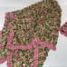 Handmade Matching Baby Green and Pink Cozy Crochet Knit Blanket and Hat Set