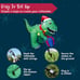 5ft Tall Dinosaur Christmas Inflatable Decoration, Blow Up Dinosaur