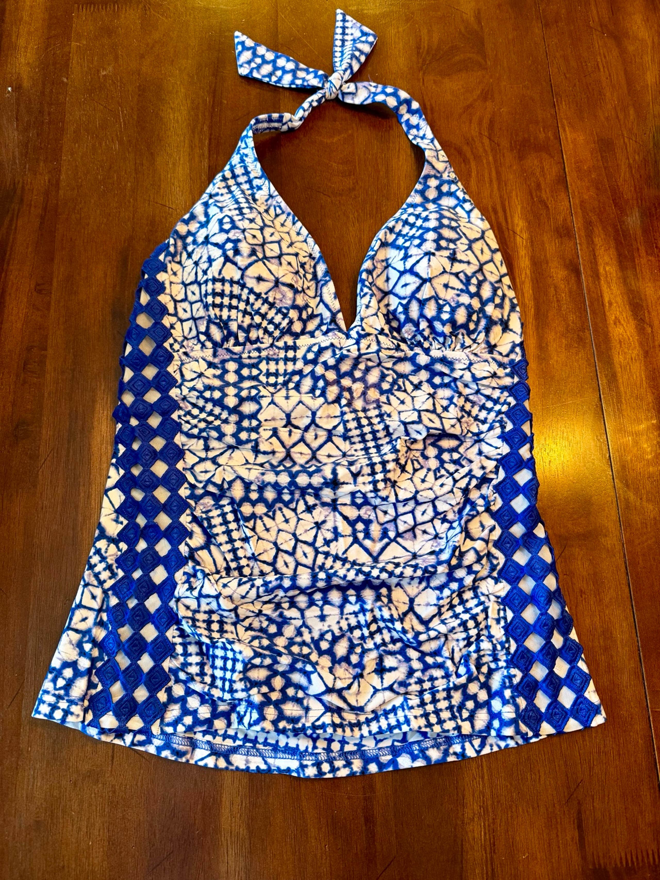 Profile by Gottex blue and white Tankini