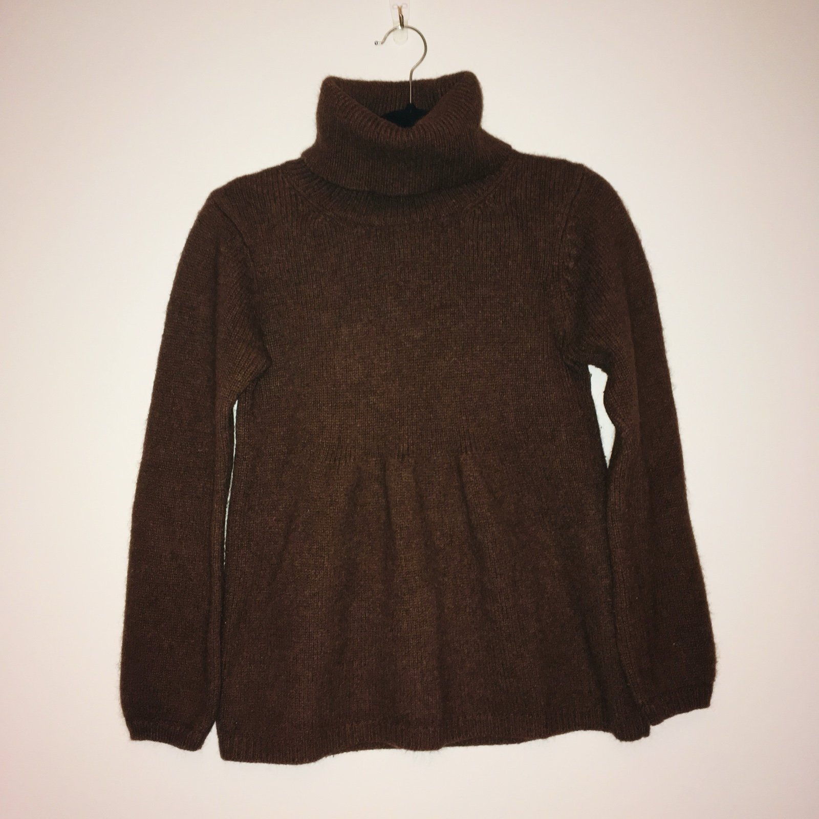 Boden brown turtleneck wool angora rabbit hair sweater