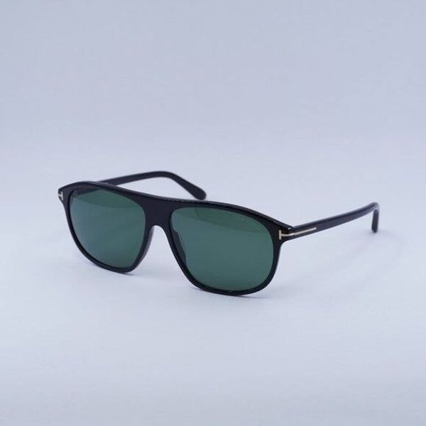 New Tom Ford Prescott FT1027 01R Polarized Sunglasses - Shiny Black Frame