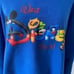 Walt Disney World Vintage Blue Sweater Fleece Lined Sweatshirt SZ M