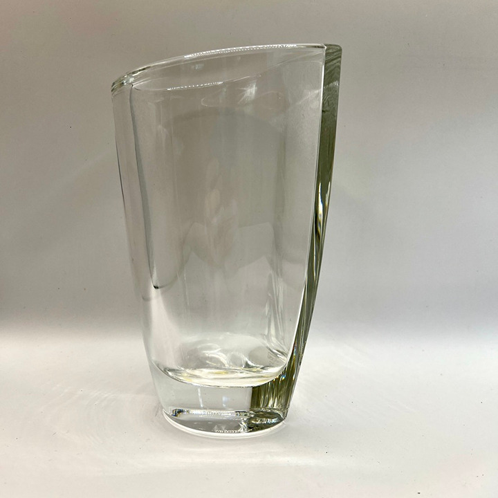Orrefors Vase Drop shaped Lead Crystal Designed by Martti Rytkonen Sweden EUC