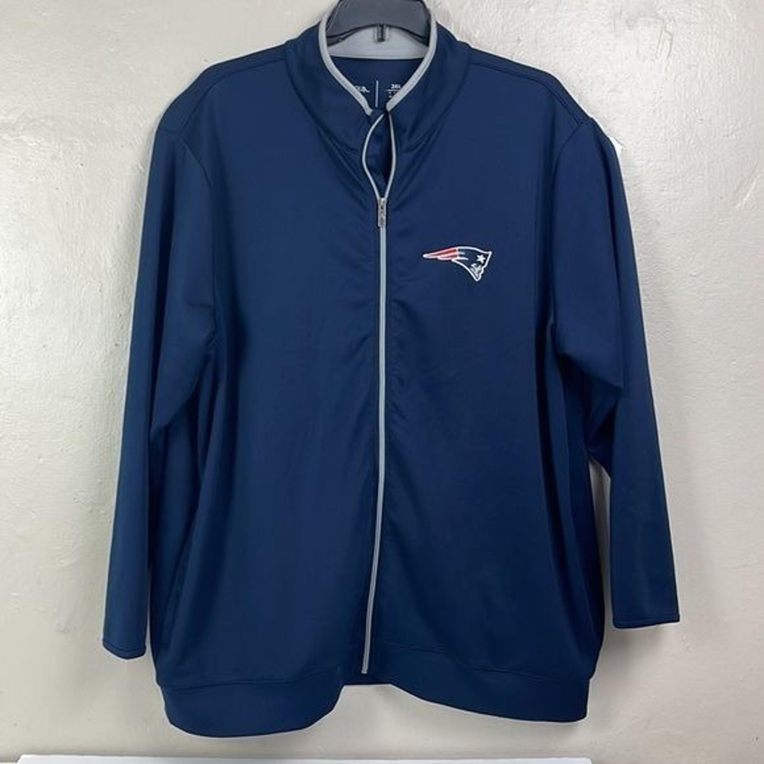 Antigua NFL New England Patriots Men's 3XL Blue & Gray Zip Jacket