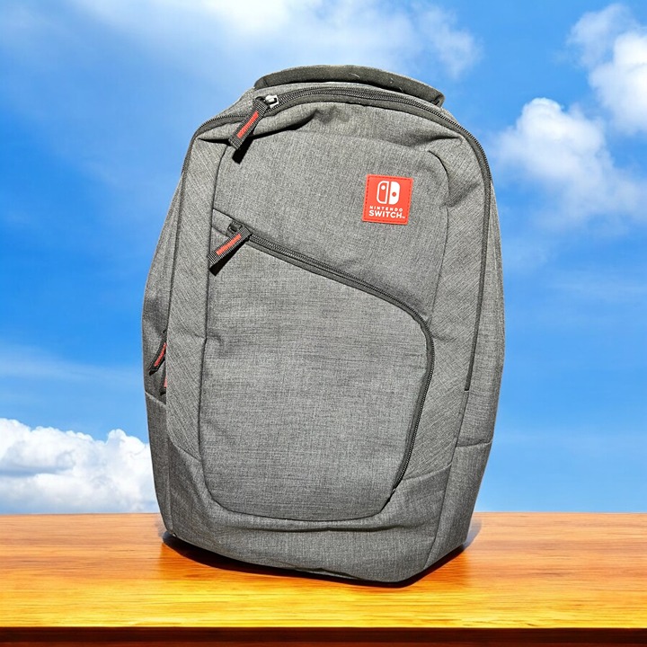 Nintendo Switch Backpack Video Game Console Carrying Case Grey/Black/Red