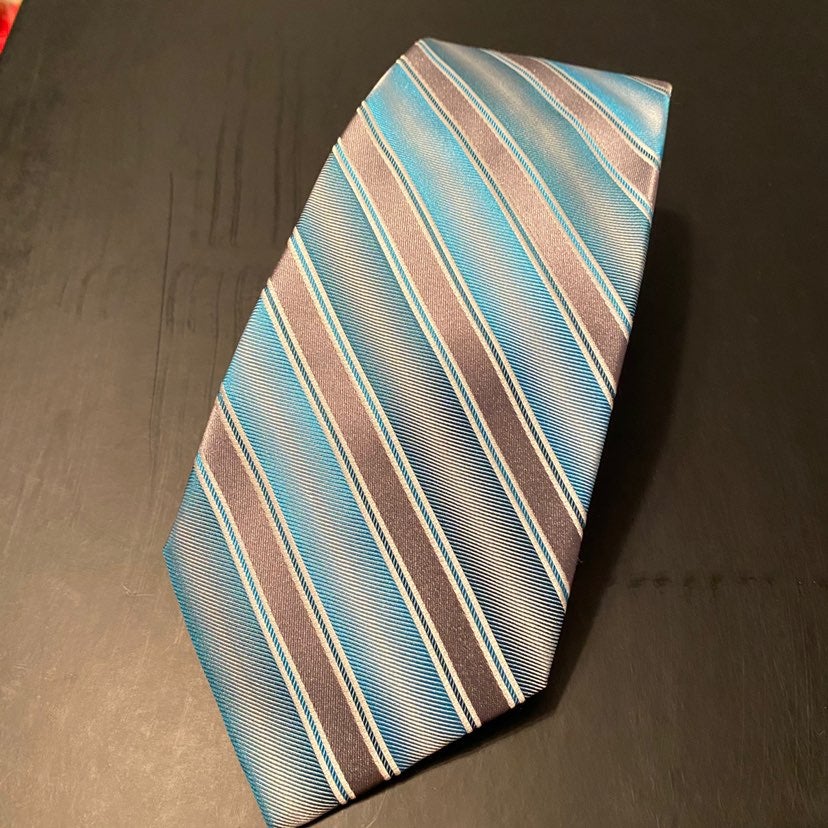 Express Mens Tie - Blue/Silver