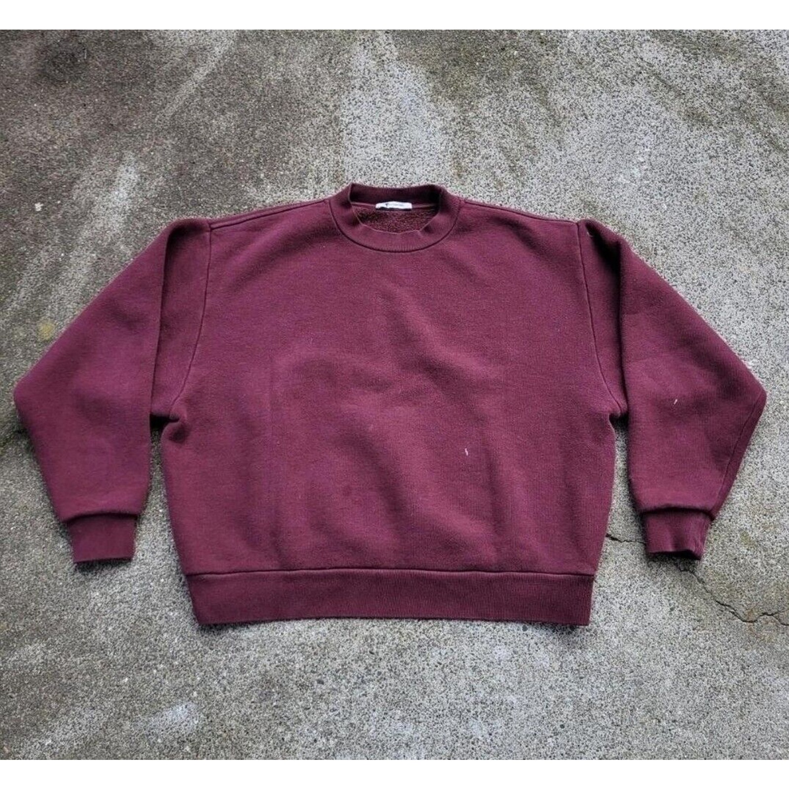 Y2k T by Alexander Wang Boxy Pullover Sweatshirt Burgundy Large Designer