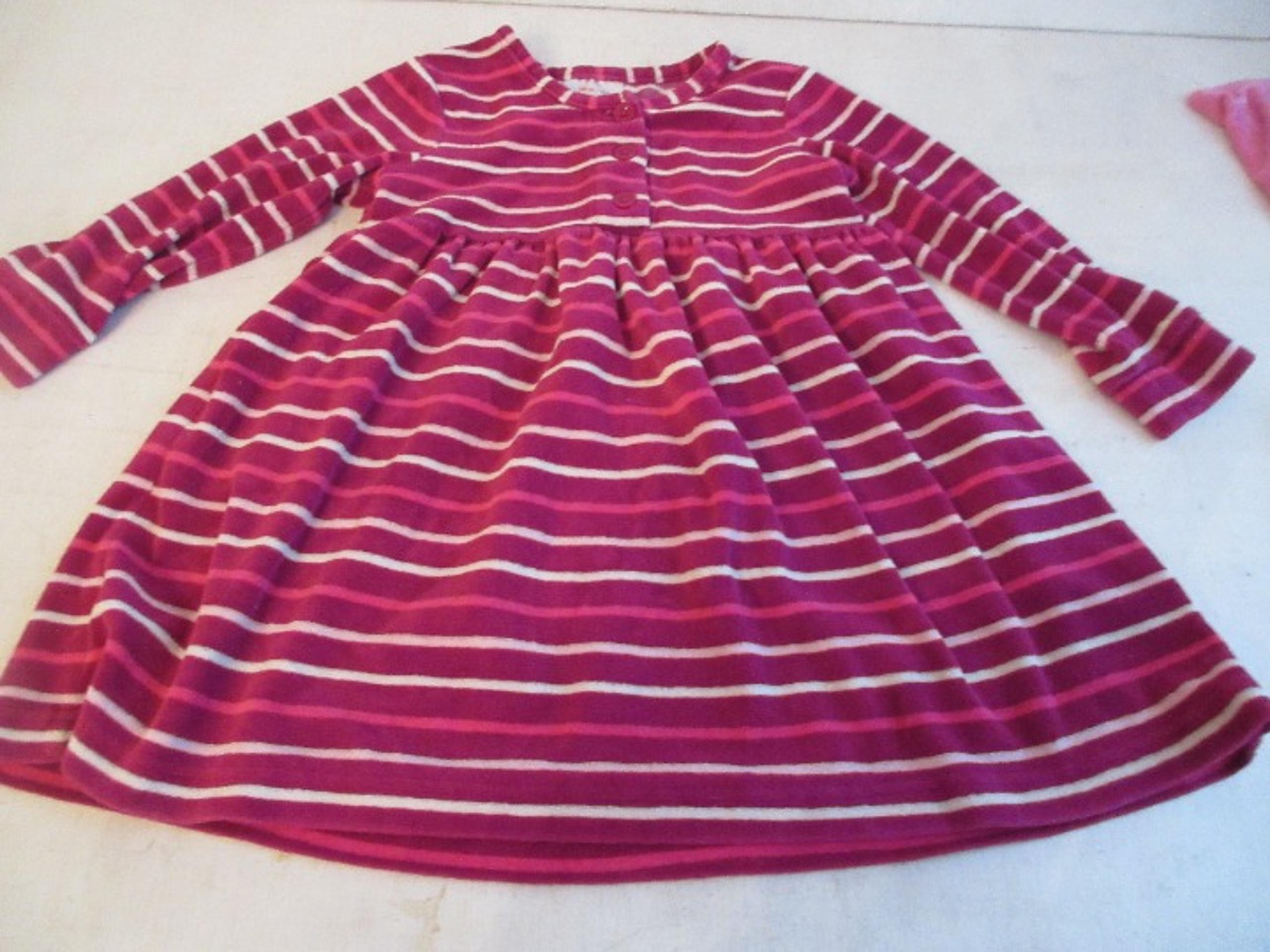 Hanna Andersson 100 Girls Size 4 Velour Striped Dress