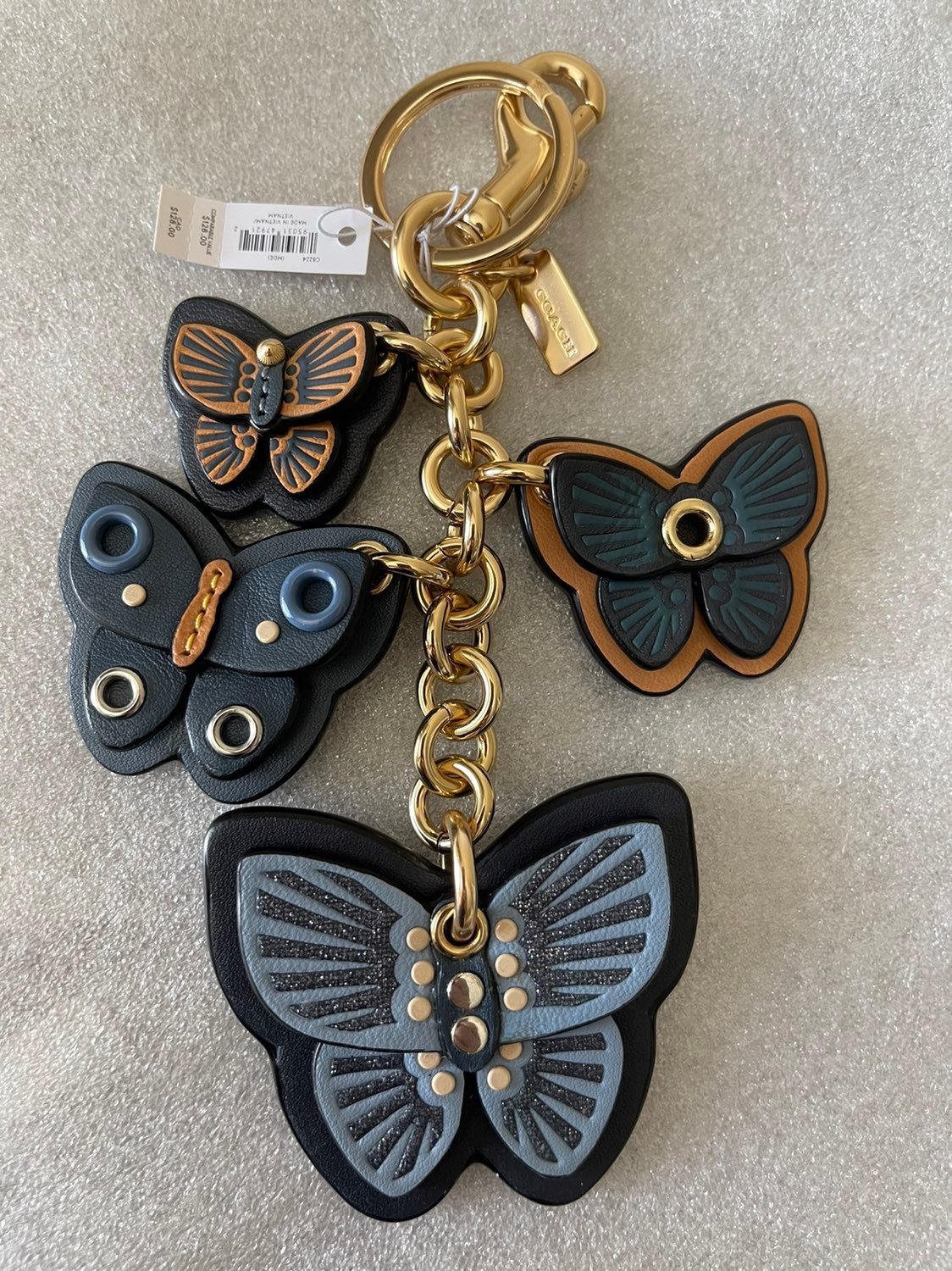 Coach butterfly bag charm
