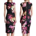 Ted Baker Catina Floral Print Midi Sheath Pencil Bodycon Dress Stretchy Black 8