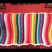 handmade striped crochet rainbow blanket