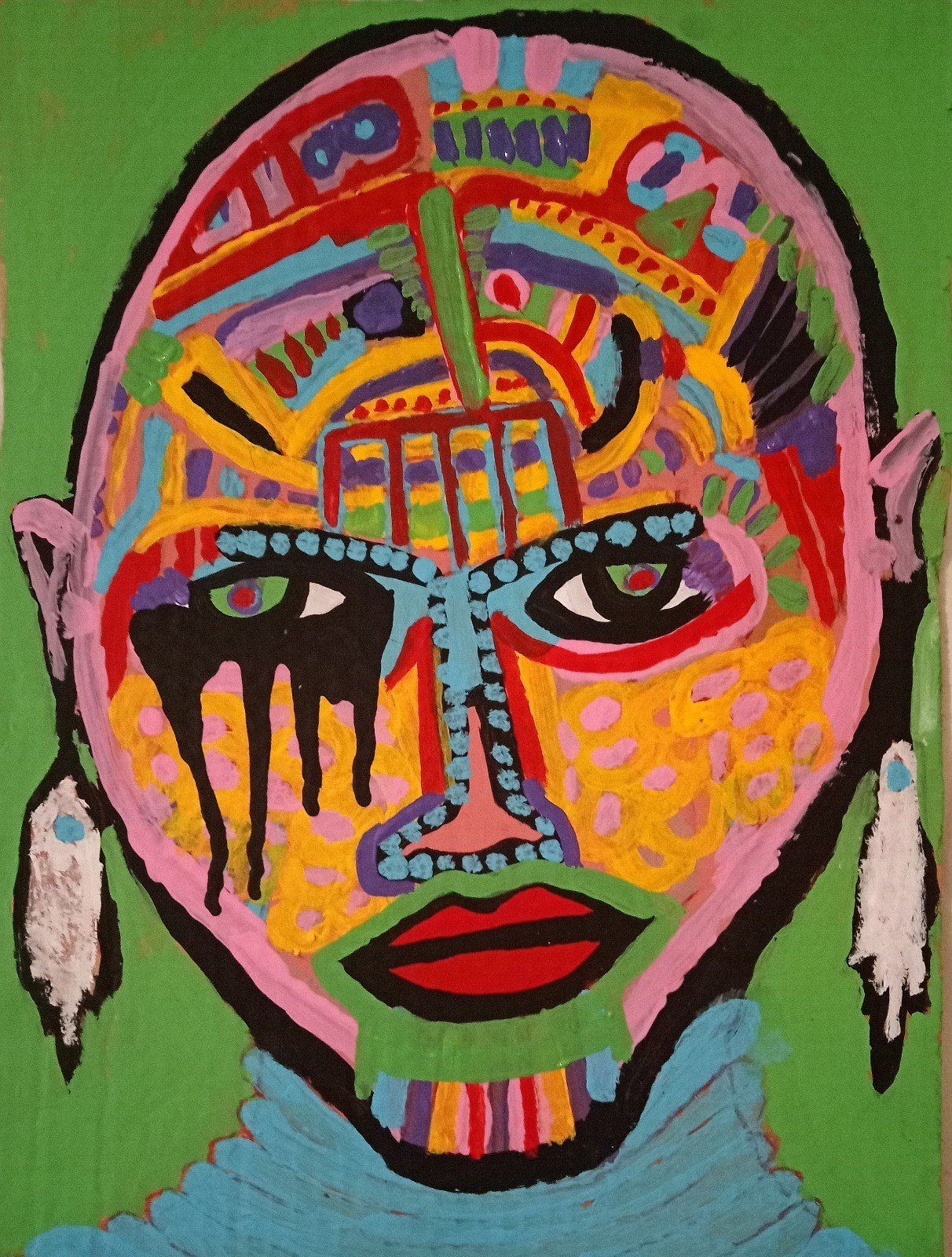 14 x11 Acrylic paint on cardboard