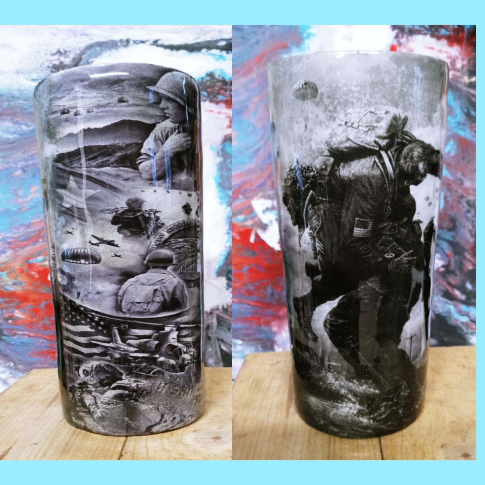 20 oz stainless tumbler military veteran memorial