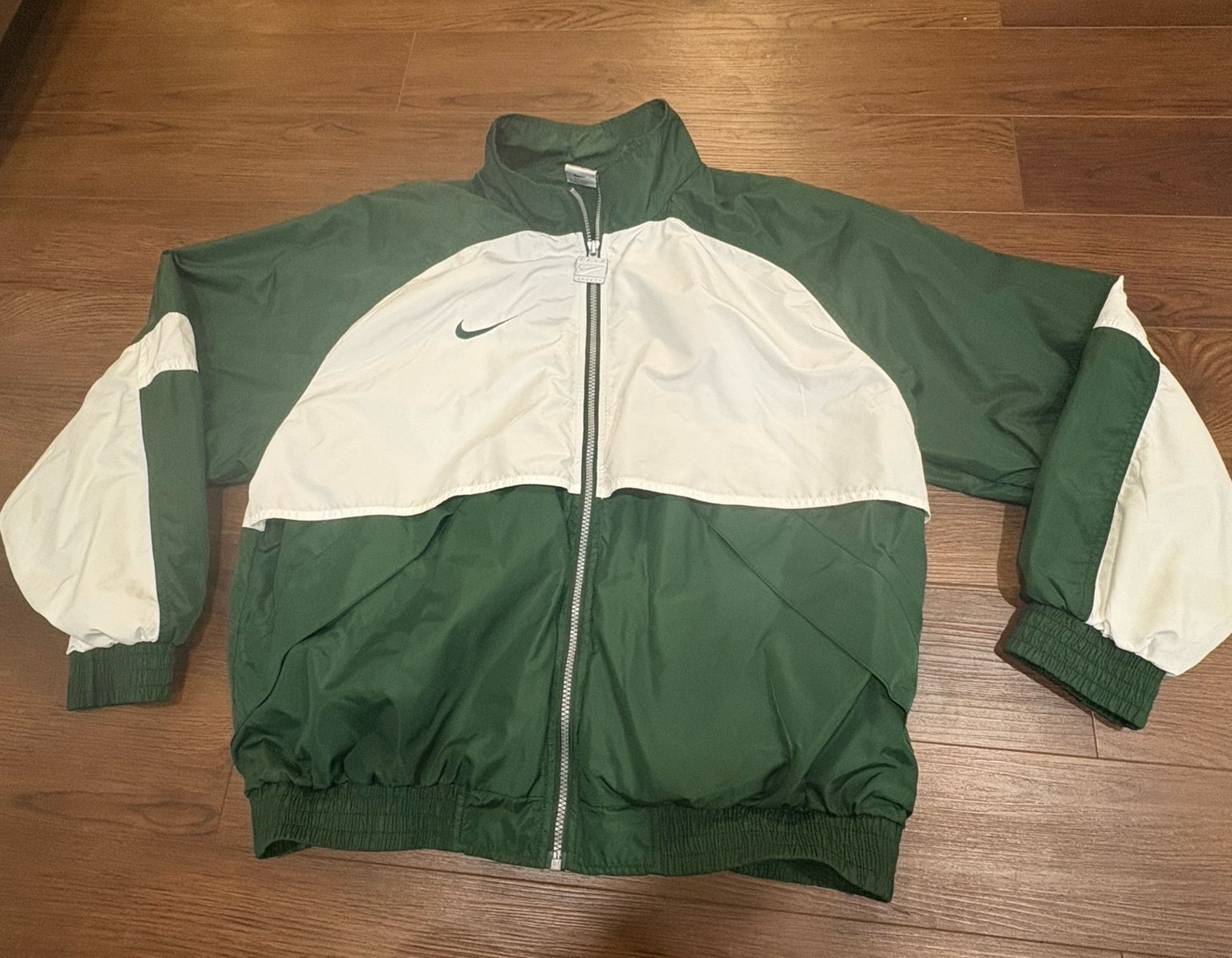Vintage Nike Windbreaker Jacket - Green & White - Men’s Large
