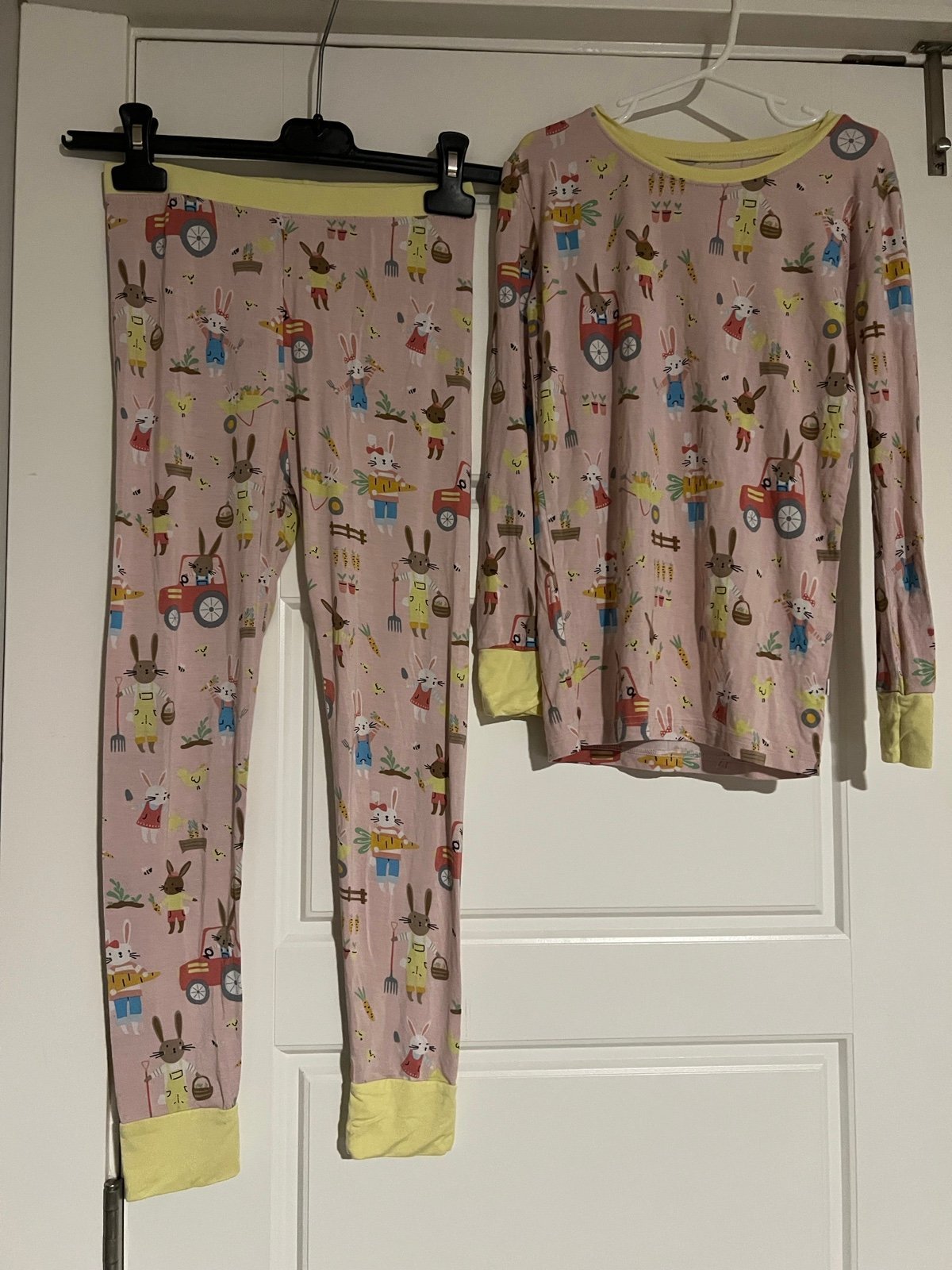Little Sleepies pink Hop To It easter bunny bunnies 9-10Y