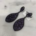 Black Rhodium African Amethyst Earrings