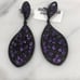 Black Rhodium African Amethyst Earrings