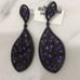 Black Rhodium African Amethyst Earrings