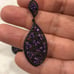 Black Rhodium African Amethyst Earrings