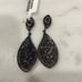 Black Rhodium African Amethyst Earrings