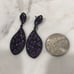Black Rhodium African Amethyst Earrings