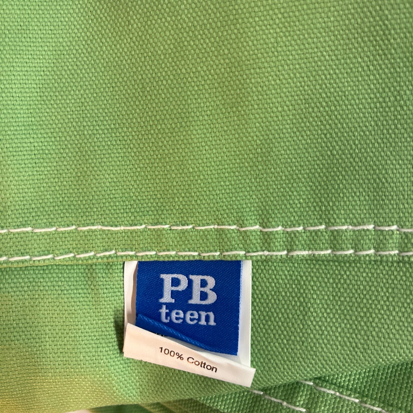 PBTeen Canvas Drapes with contrast stitching