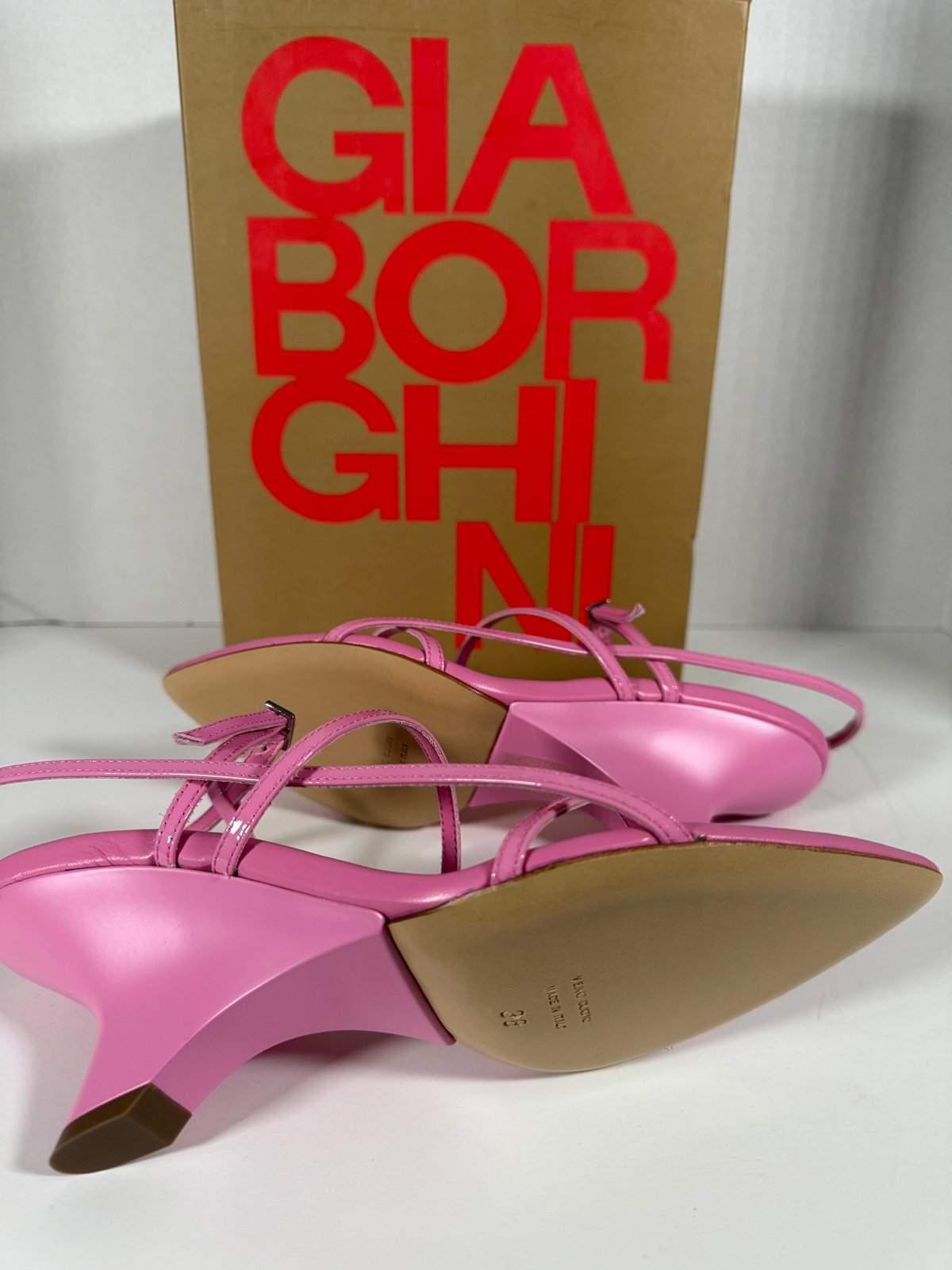 サンダル・ミュール GIA BORGHINI SS23 GIABORGHINI Sandals Pink (GIA26 P2500) Gia Borghini Women's Gia 26 Strappy Wedge Sandals Pink Size