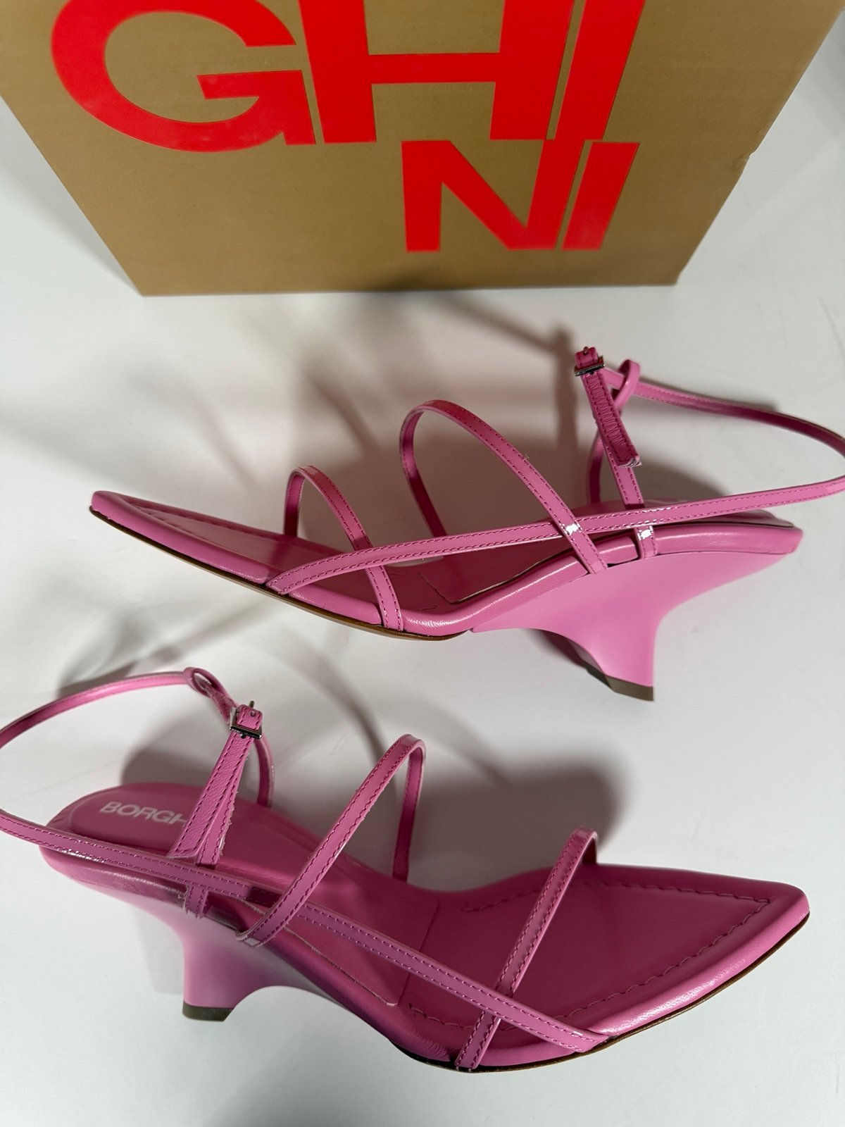 サンダル・ミュール GIA BORGHINI SS23 GIABORGHINI Sandals Pink (GIA26 P2500) Gia Borghini Women's Gia 26 Strappy Wedge Sandals Pink Size