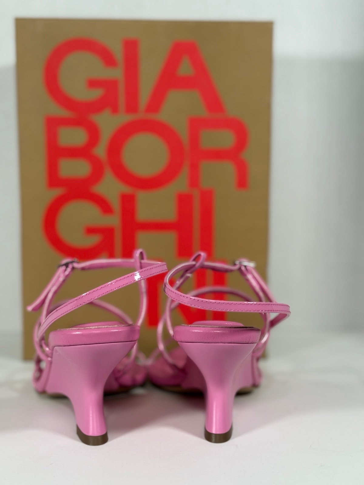 Gia Borghini Women's Gia 26 Strappy Wedge Sandals Pink Size