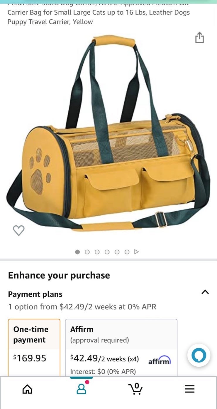 Leather dog Carrying Bag
