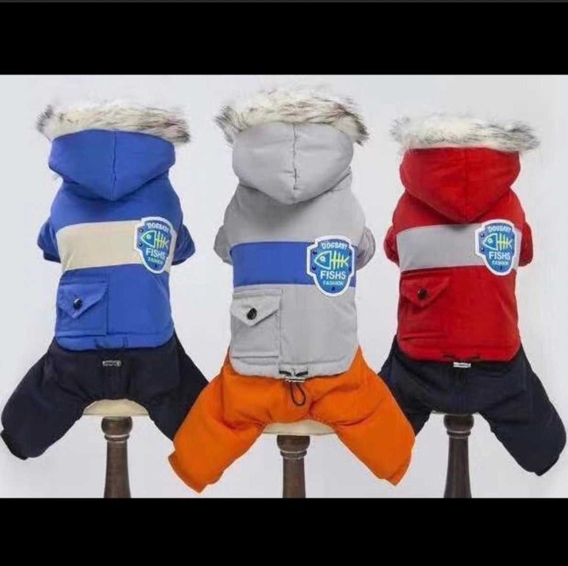 4 leg pet clothes sports hoodie warm snow jacket clothing