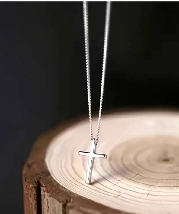 Silver Cross Pendant Necklace 925 sterling silver