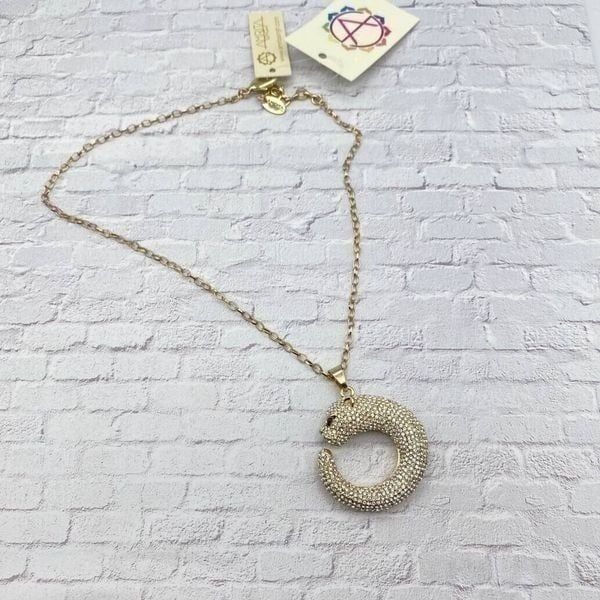 Amrita Singh Crystal Tiger Pendant Gold