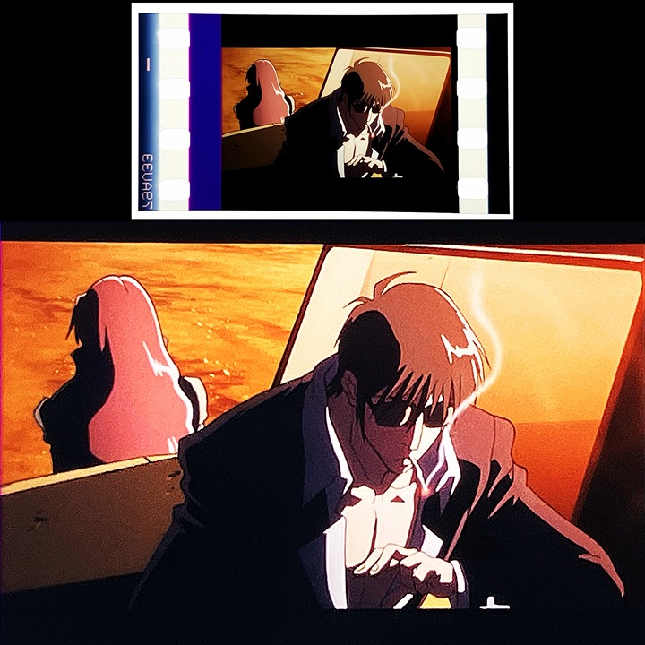 Trigun: Badlands Rumble Wolfwood & Amelia Single Frame 35mm Film Cell Strip