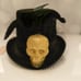 Gold skull and lace hat
