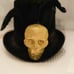 Gold skull and lace hat