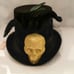 Gold skull and lace hat