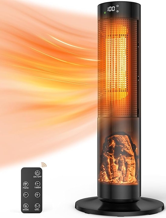 26 Tower Space Heater, 1500W Electric Space Heater for Large Room