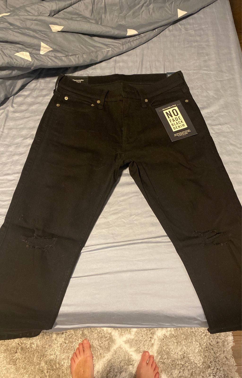 Mens Abercrombie and Fitch Black Jeans