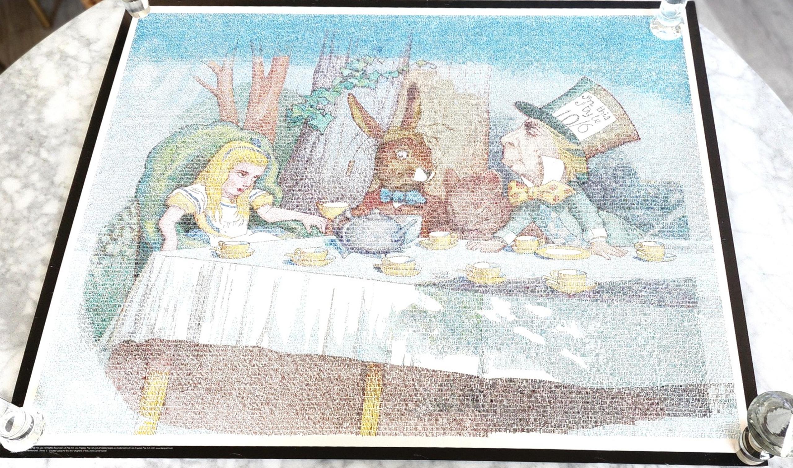 Micrography Alice In Wonderland LA Pop Art Poster 1st 4 Chapters  Book In Print