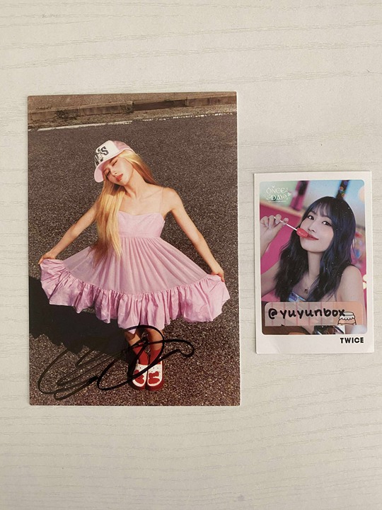 TWICE SANA STRATEGY SIGNED POSTCARD