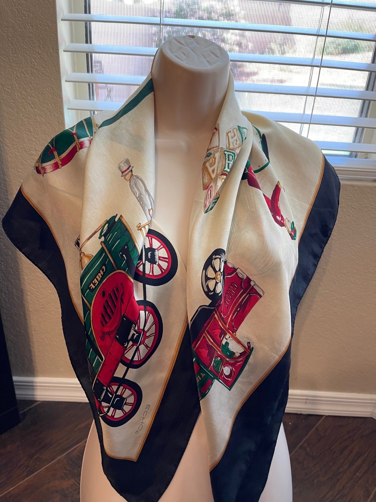 Vintage Echo 100% Silk Scarf Holiday Toys