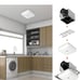 Orein bathroom exhaust fan with light