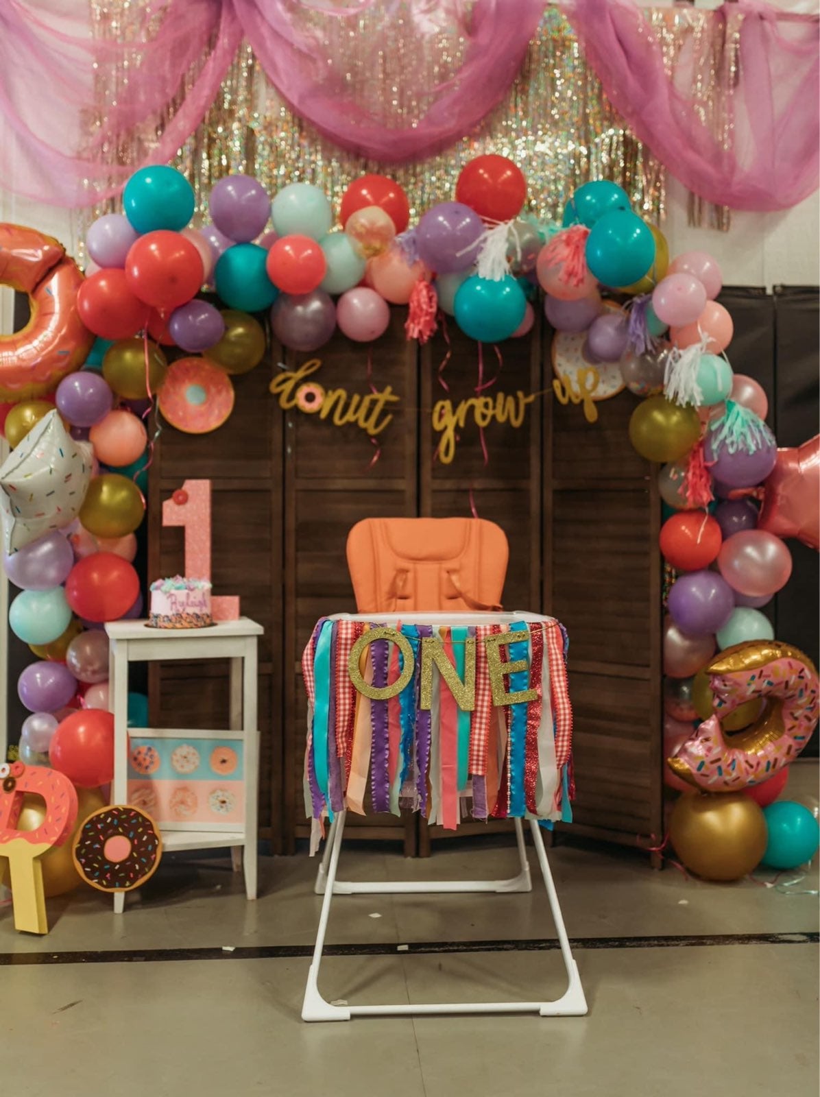 First birthday donut theme decor