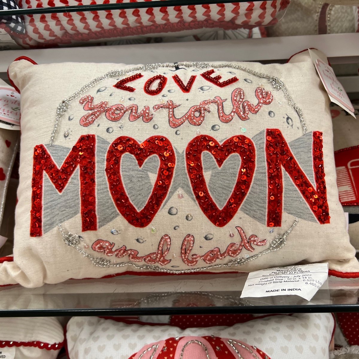 Love you to the moon and back accent pillow