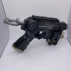 Nerf Black Blaster Cosplay Painted Silver Nightfinder Custom Mod Larp Pistol